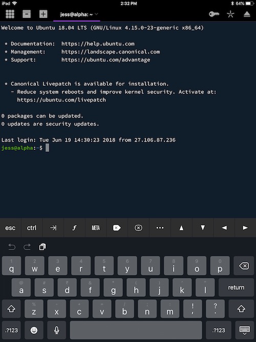 ipad accessing server