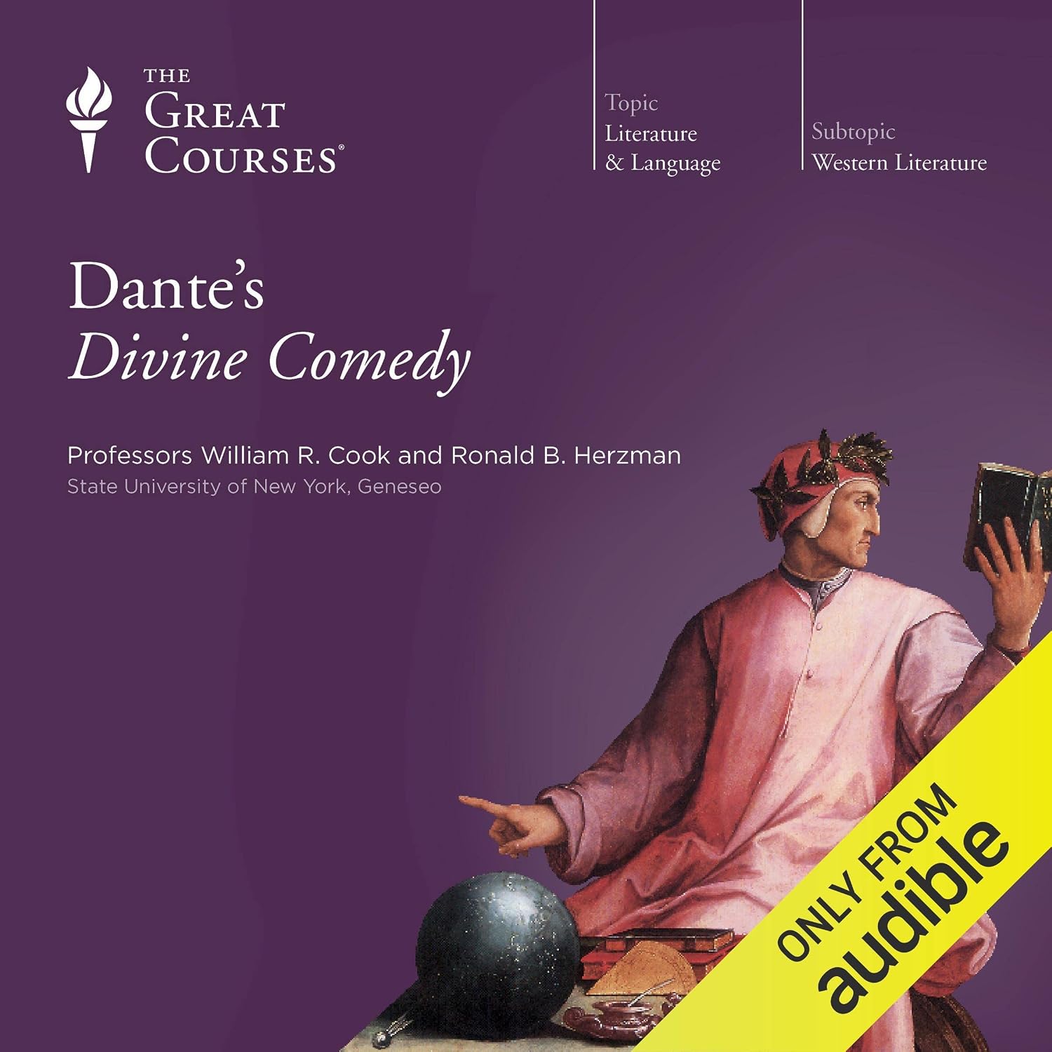 cover image of a Great Courses course on Audible, called, Dante’s Divine Comedy by William R. Cook and Ronald B. Herzman