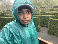 Caught in the rain, and all I got is this dumpster plastic poncho